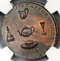 1793 NGC MS 63 Hallan's Conder 1/2 Penny Glassware Warwickshire DH 131 (19082002C)