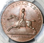 1794 PCGS MS 65 RB Loyal Yeomanry Cavalry Conder 1/2 Penny Suffolk Blything DH 19 (17033001D)