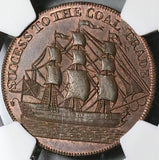 1794 NGC MS 64 Durham South Shields 1/2 Penny Conder Britain Token (23031202C)