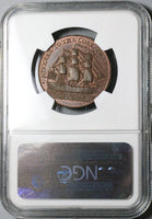 1794 NGC MS 64 Durham South Shields 1/2 Penny Conder Britain Token (23031202C)