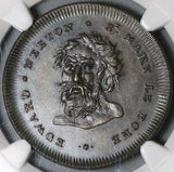 1795 NGC MS 61 Neeton's Middlesex Saracen Conder 1/2 Penny Token Wine Barrel DH 390 Coin (22020401C)