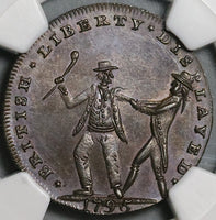 1795 NGC MS 63 Spence Press Gang 1/2 Penny Conder Middlesex DH 337 Coin (22021202C)