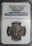 1795 NGC MS 63 Spence Press Gang 1/2 Penny Conder Middlesex DH 337 Coin (22021202C)