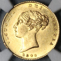 1842 NGC MS 61 Victoria 1/2 Sovereign Gold Great Britain Coin (22052704C)