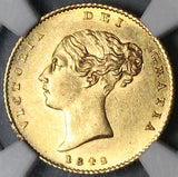 1842 NGC MS 61 Victoria 1/2 Sovereign Gold Great Britain Coin (22052704C)