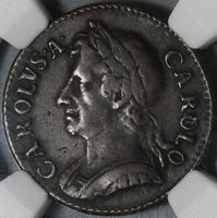 1673 NGC VF Det Charles II Farthing Great Britain England Coin (20072801C)