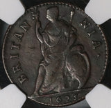1673 NGC VF Det Charles II Farthing Great Britain England Coin (20072801C)
