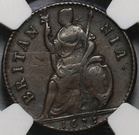 1673 NGC VF Det Charles II Farthing Great Britain England Coin (20072801C)