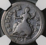 1721/0 NGC VG Det George I Farthing Great Britain Overdate Coin (21071704C)