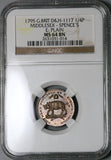 1795 NGC MS 64 Spence Pigs Meat Farthing Conder Token Middlesex DH 1117 Coin (22020301C)