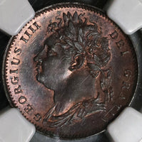 1821 NGC MS 65 George IV Farthing Great Britain Mint State Coin (19121801C)