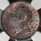1821 NGC MS 65 George IV Farthing Great Britain Mint State Coin (19121801C)