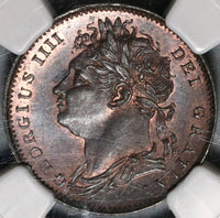 1821 NGC MS 65 George IV Farthing Great Britain Mint State Coin (19121801C)