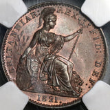 1821 NGC MS 65 George IV Farthing Great Britain Mint State Coin (19121801C)