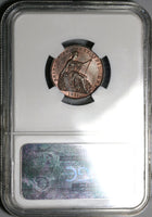 1821 NGC MS 65 George IV Farthing Great Britain Mint State Coin (19121801C)