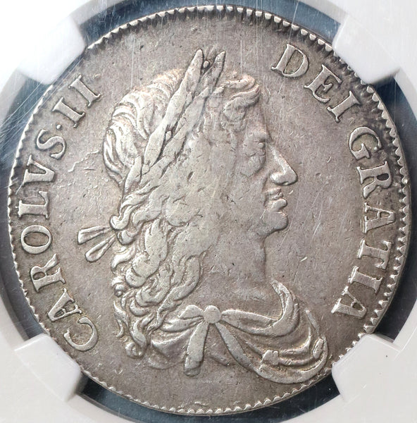 1662 NGC VF 20 Charles II Crown England Great Britain No Edge Year Coin (19091502C)