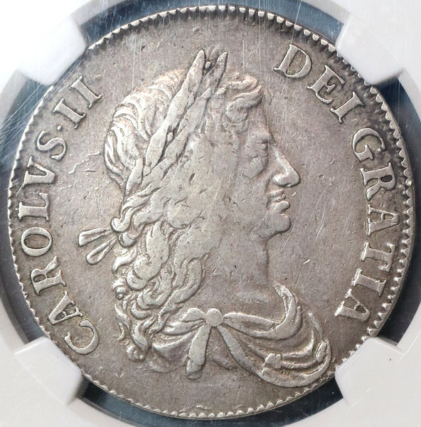 1662 NGC VF 20 Charles II Crown England Great Britain No Edge Year Coin (19091502C)
