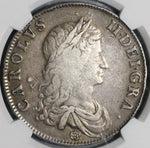 1662 NGC VF 30 Charles II Crown England Great Britain with Edge Year Scarce Coin (19122601C)