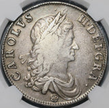 1662 NGC VF 30 Charles II Crown England Great Britain with Edge Year Scarce Coin (19122601C)