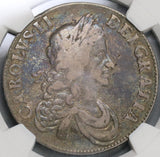 1666 NGC VF 20 Charles II Crown London Fire Great Britain England Pedigree Coin (19081001C)