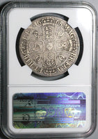 1668/7 NGC F 12 Charles II Crown Rare Overdate Great Britain England Coin (23031101C)