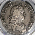 1668 PCGS VF Det Charles II Crown England Great Britain Silver Coin (20041302C)