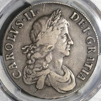 1668 PCGS VF Det Charles II Crown England Great Britain Silver Coin (20041302C)