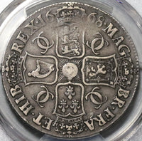1668 PCGS VF Det Charles II Crown England Great Britain Silver Coin (20041302C)