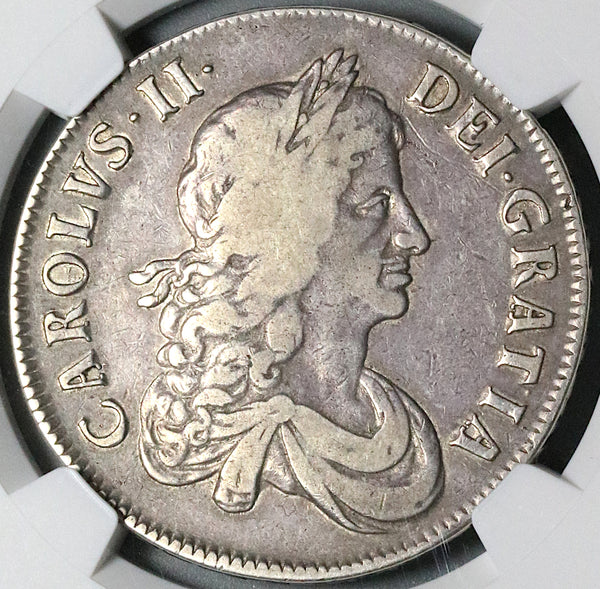 1670 NGC VF 30 Charles II Crown Rare England Great Britain Silver Coin POP 3/0 (23041101C)