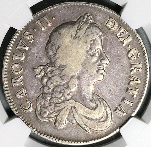 1670 NGC VF 30 Charles II Crown Rare England Great Britain