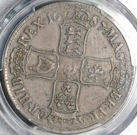 1687 PCGS XF 40 James II Great Britain Crown England Silver Coin (22101602D)