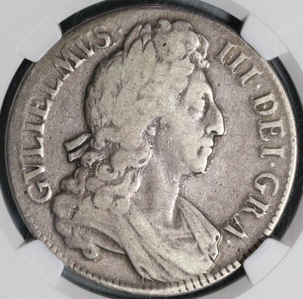 1696 NGC F 12 William III Crown Silver Great Britain Third Bust Coin (21020204C)