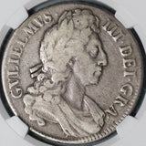 1696 NGC F 12 William III Crown Silver Great Britain Third Bust Coin (21020204C)