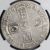 1696 NGC F 12 William III Crown Silver Great Britain Third Bust Coin (21020204C)