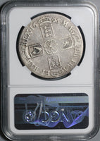 1696 NGC F 12 William III Crown Silver Great Britain Third Bust Coin (21020204C)