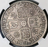 1713 NGC VF 30 Anne Crown Great Britain 5 Shillings Plumes Roses Coin (22052101C)
