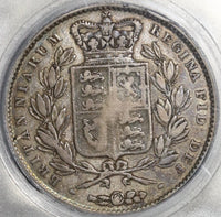 1845 ICG F 15 Victoria Crown 5 Shillings Great Britain Silver Coin (21053101C)