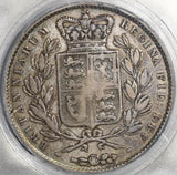 1845 ICG F 15 Victoria Crown 5 Shillings Great Britain Silver Coin (21053101C)