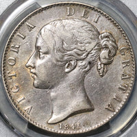 1845 PCGS XF Det Victoria Crown Great Britain Sterling Silver Coin (20111901D)