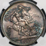 1887 NGC MS 63 Victoria Crown Great Britain Silver St. George Coin (21022103C)