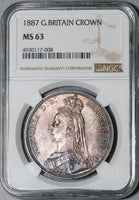 1887 NGC MS 63 Victoria Crown Great Britain Silver St. George Coin (21022103C)
