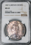 1887 NGC MS 63 Victoria Crown Great Britain Silver St. George Coin (21022103C)