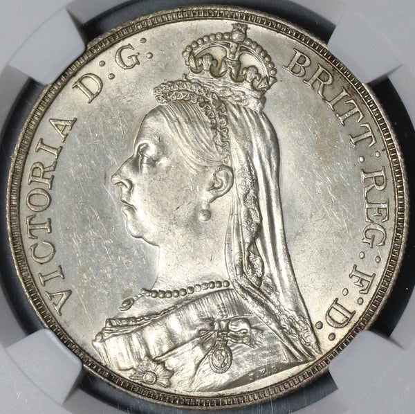 1892 NGC MS 62 Victoria Crown Great Britain Jubilee Silver Coin (20121702C)