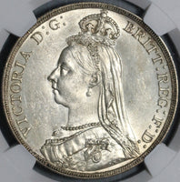 1892 NGC MS 62 Victoria Crown Great Britain Jubilee Silver Coin (20121702C)