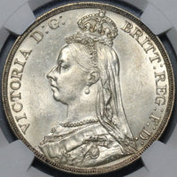 1892 NGC MS 62 Victoria Crown Great Britain Jubilee Silver Coin (20121702C)