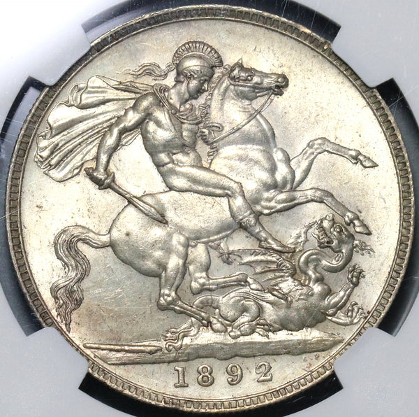 1892 NGC MS 62 Victoria Crown Great Britain Jubilee Silver