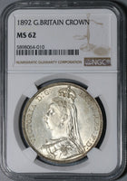 1892 NGC MS 62 Victoria Crown Great Britain Jubilee Silver Coin (20121702C)