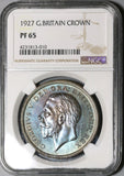 1927 NGC PF 65  Wreath Crown George V Great Britain Proof Coin 15k (16011702D)