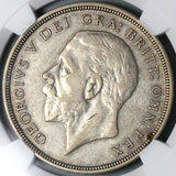 1933 NGC VF 35 George V Crown Great Britain Rare 7k Wreath Silver Coin (22070303C)