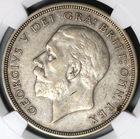 1933 NGC VF 35 George V Crown Great Britain Rare 7k Wreath Silver Coin (22070303C)